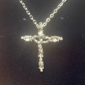 Silver cross necklace